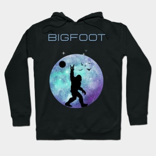 Bigfoot night sky gift Hoodie